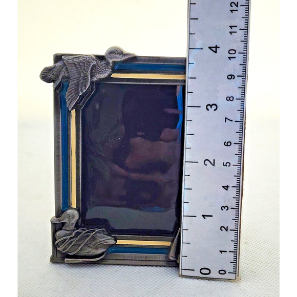 PICTURE FRAME-Hunting Theme-Small 4"x3" Frame-Metal Frame-Plastic Cover-Ducks - Picture 9 of 12